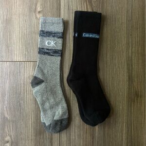 Calvin Klein | Two Pairs of Cotton Crew Socks (Grey / Black)